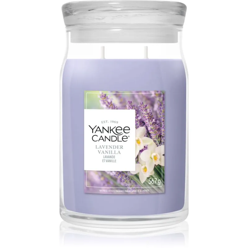 Yankee Candle Lavender Vanilla αρωματικό κερί 567 γρ