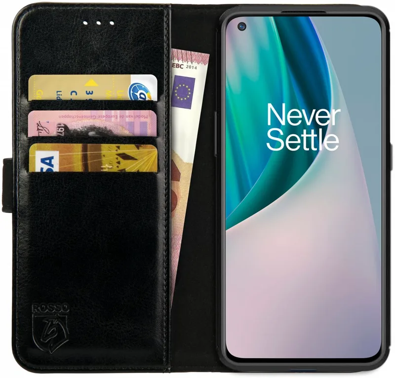 Κόκκινο Element PU Θήκη Πορτοφόλι OnePlus Nord N10 5G - Black (8719246285530)