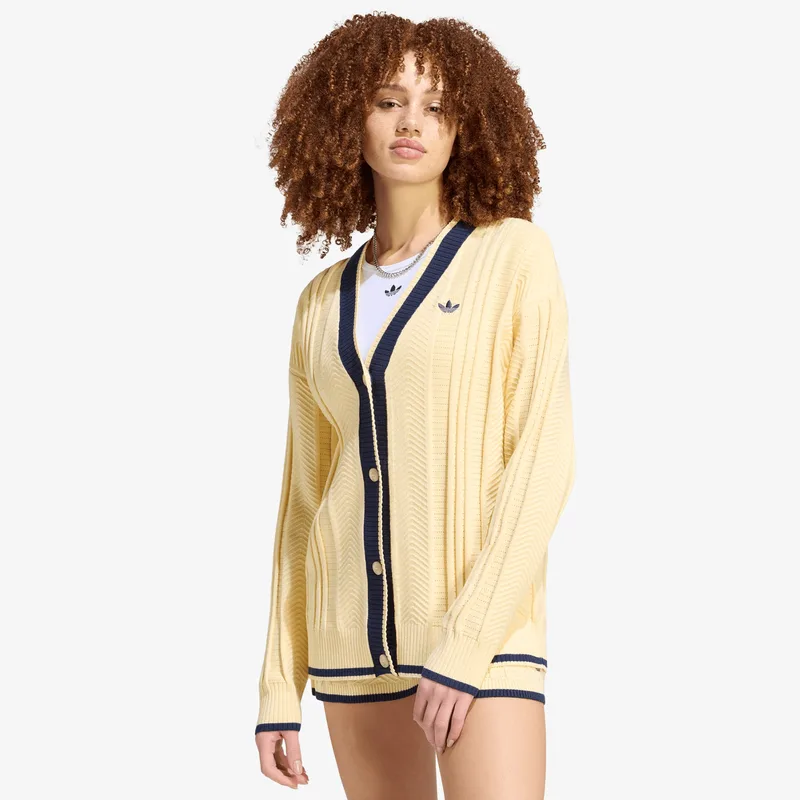 Πουλόβερ adidas Cable Knit Cardigan Warm Vanilla M