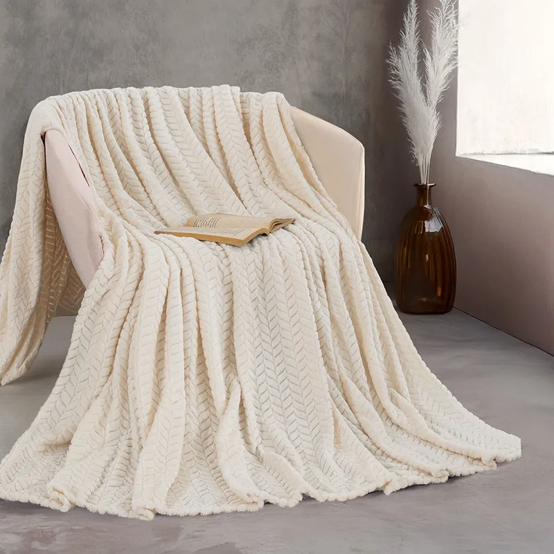 Κουβέρτα Fleece Υπέρδιπλη 220X240 Rythmos Harmonie Εκρου (220x240)