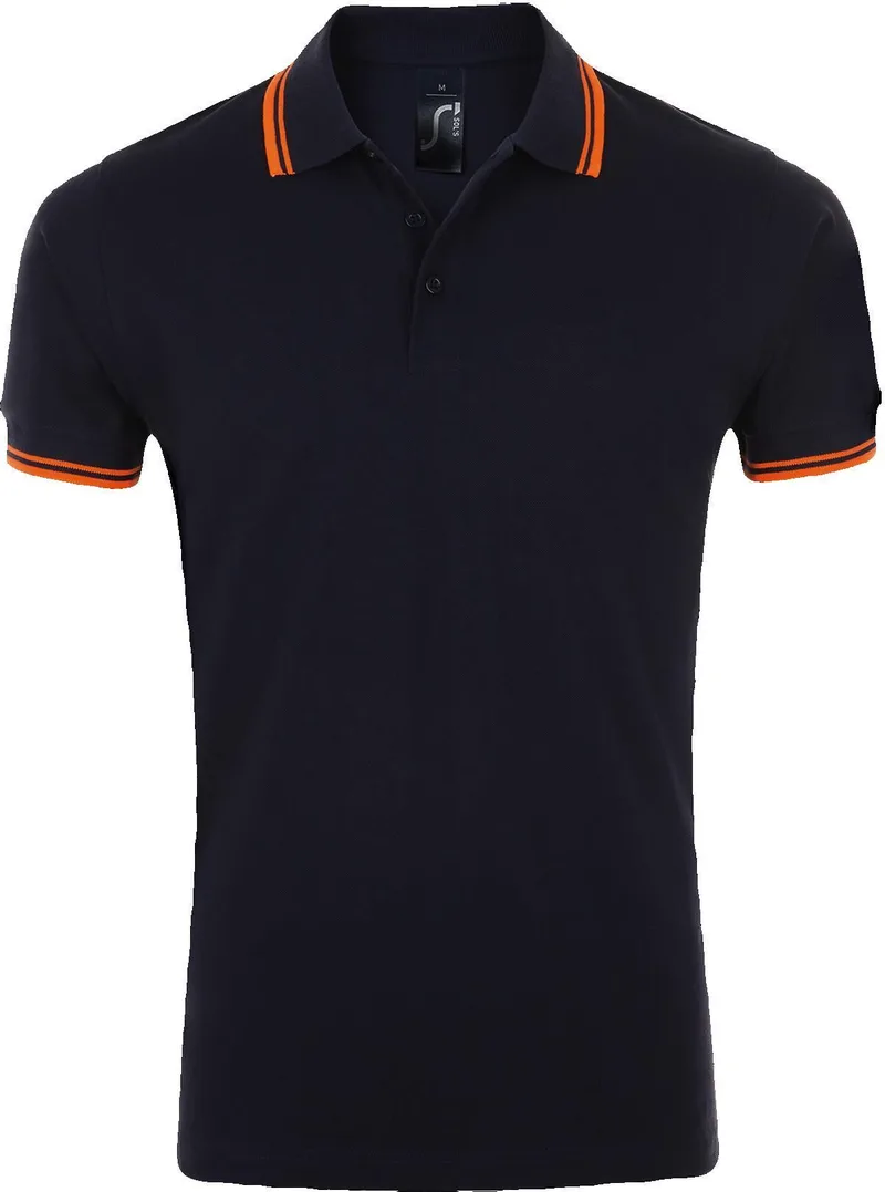 Ανδρικό πόλο πικέ Pasadena Men SOLS 00577 French Navy/Neon Πορτοκαλί