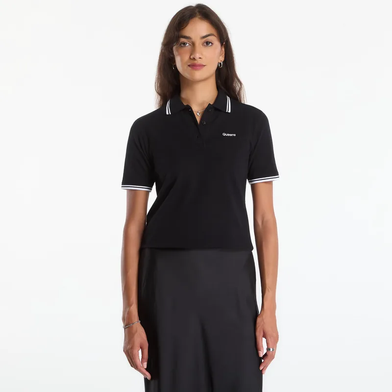 T-shirt Queens Women Polo Tee Black S