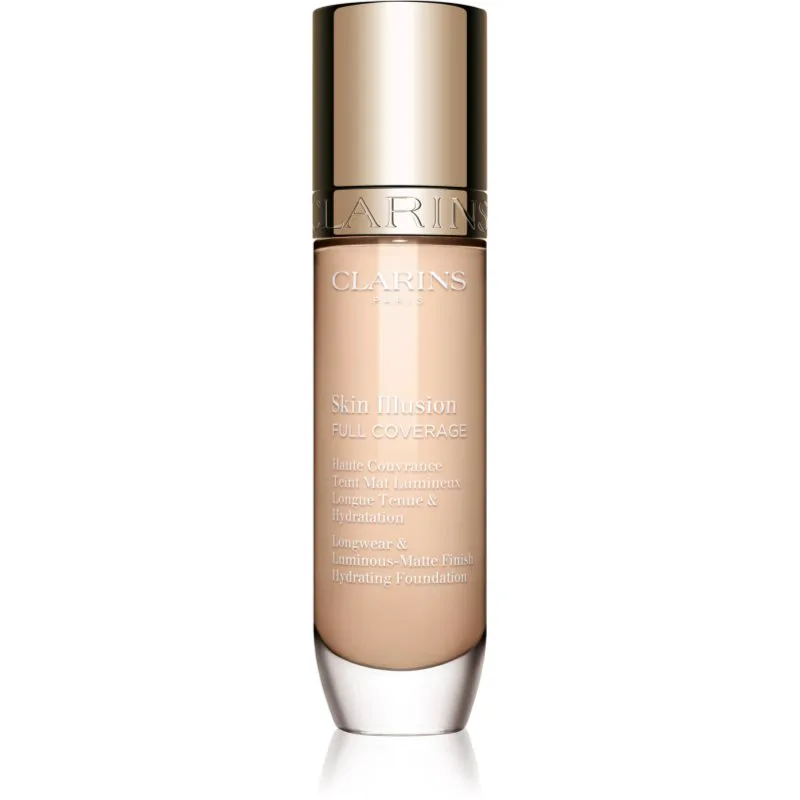 Clarins Skin Illusion Hydrating Foundation Βάση πλήρους κάλυψης απόχρωση 100.5W 30 ml
