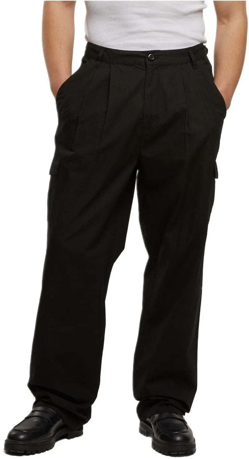 Wide Pleated Cargo Pants Urban Classics TB7604-00007 black