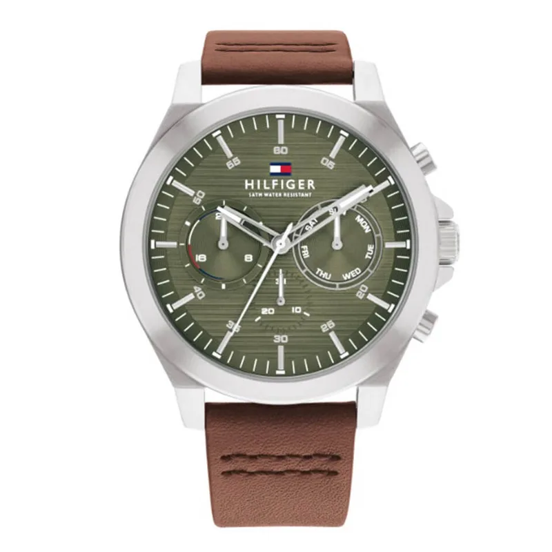 TOMMY HILFIGER Lance Brown Leather Strap 1710522