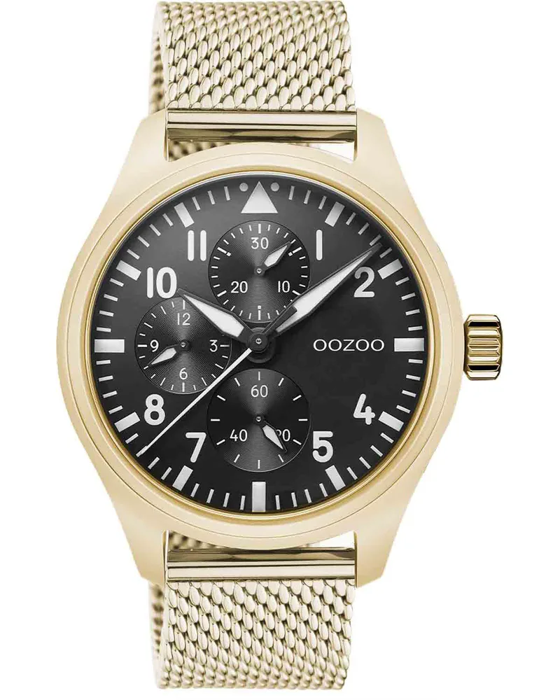 OOZOO Timepieces - C10959, Χρυσό case with Stainless Steel Bracelet