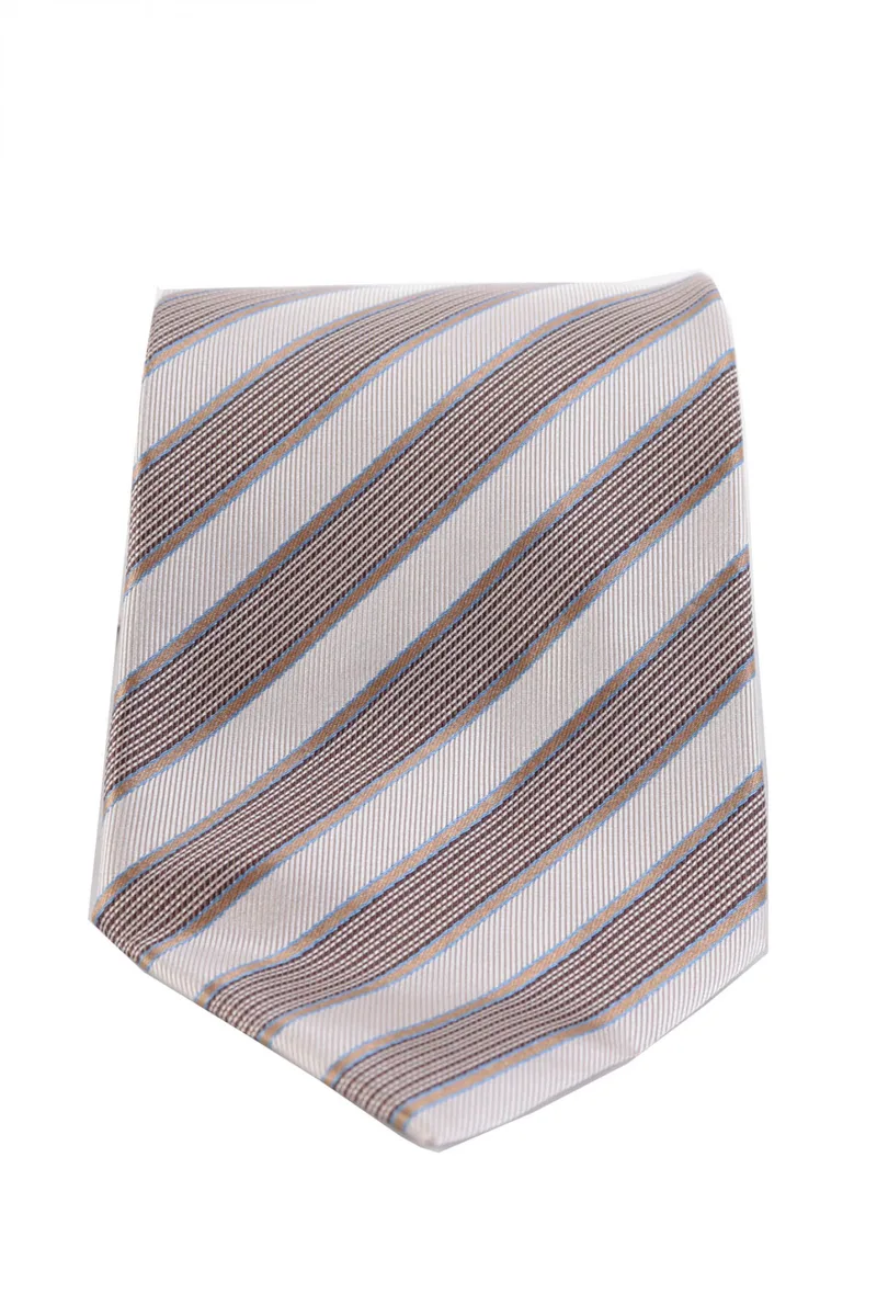 GIORGIO ARMANI ΓΡΑΒΑΤΑ 9,5CM ΡΙΓΕ ΚΑΦΕ-ΛΙΛΑ