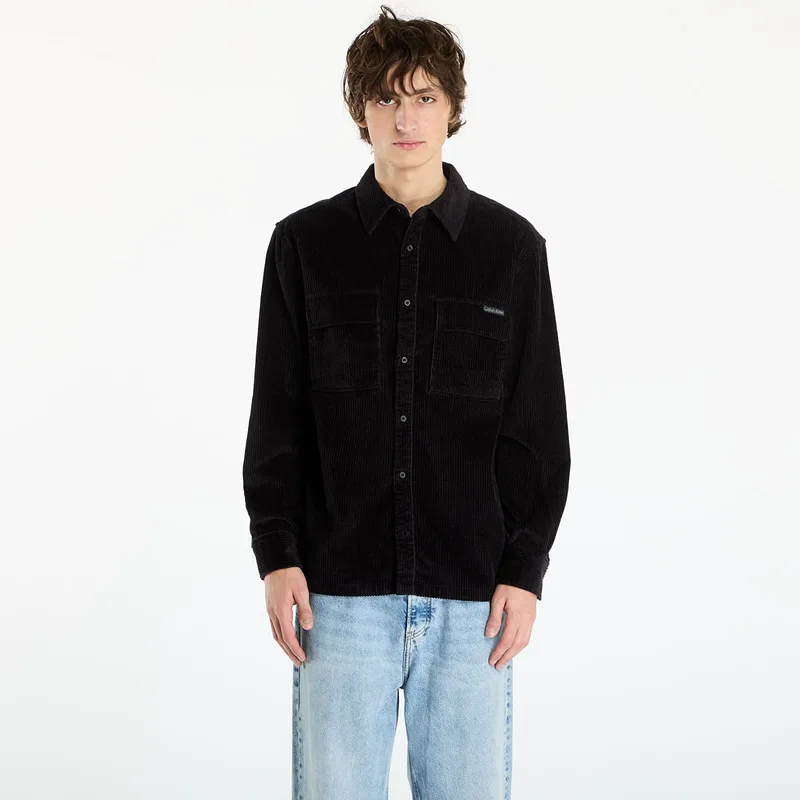 Πουκάμισο Calvin Klein Jeans Ls Corduroy Pocket Shirt Black S