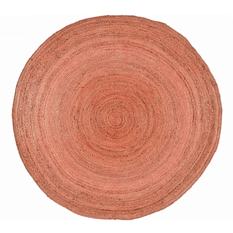 Στρογγυλό Χαλί Καλοκαιρινό (Φ150) Polcarpet Jute Plain Coral