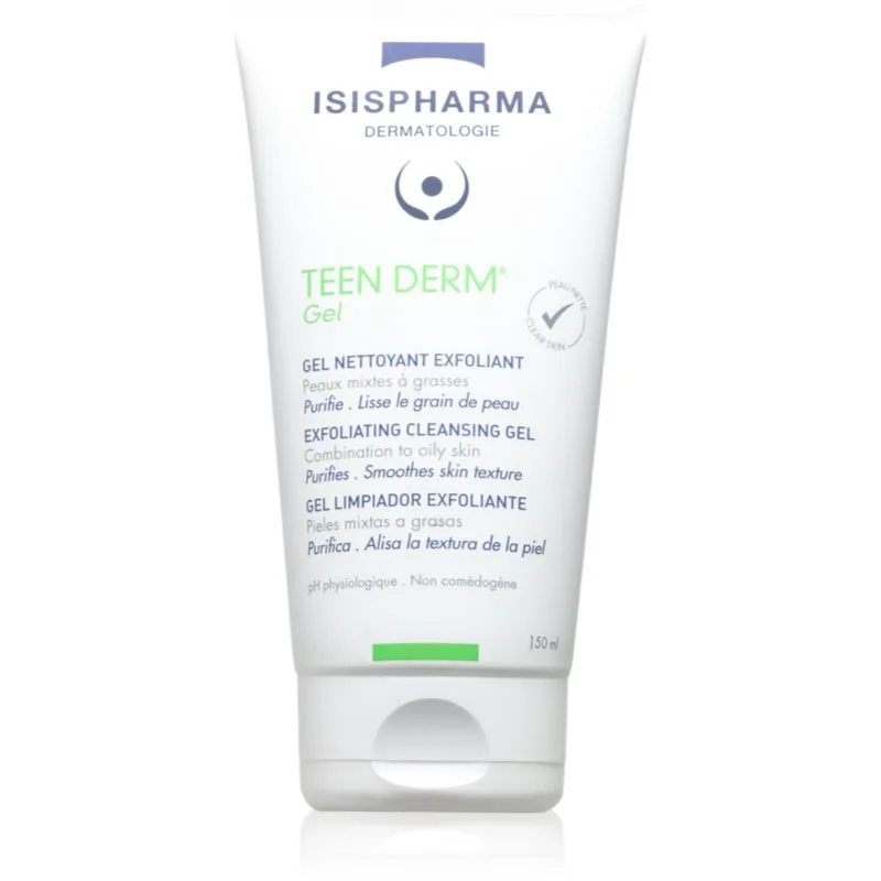 ISISPHARMA Teen Derm Gel απολεπιστικό καθαριστικό τζελ για λιπαρή και προβληματική επιδερμίδα 150 ml