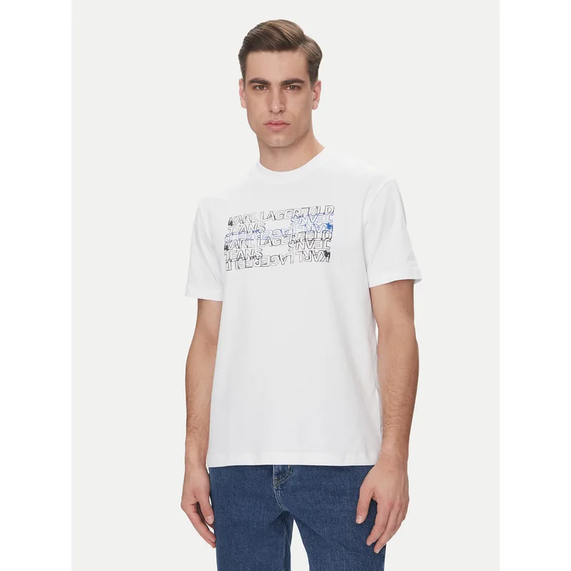 Karl Lagerfeld Jeans T-Shirt A2M17038 Λευκό Regular Fit