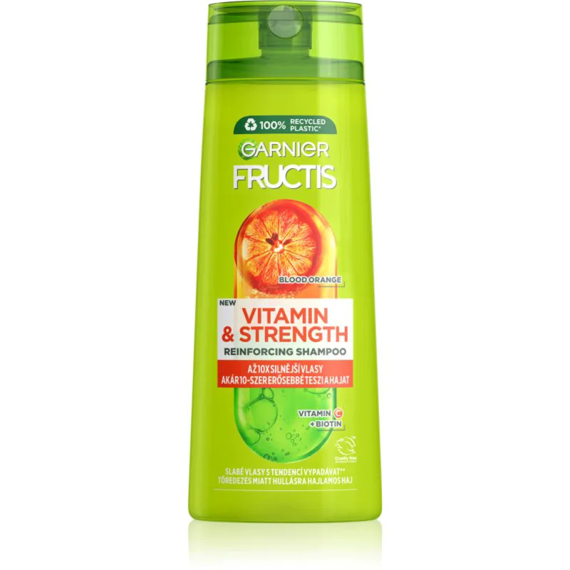 Garnier Fructis Vitamin & Strength δυναμωτικό σαμπουάν για ταλειπωρημένα μαλλιά 400 ml