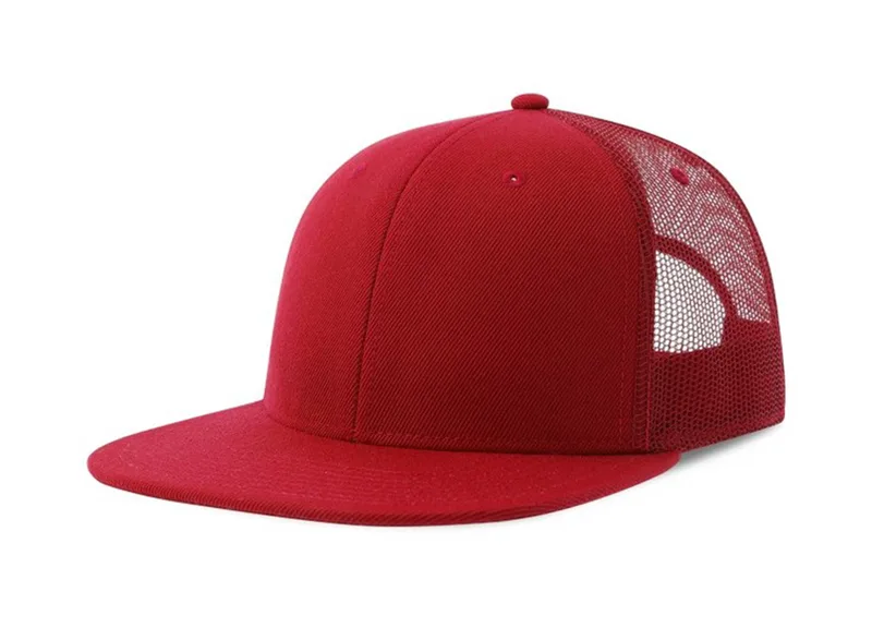 Εξάφυλλο καπέλο με δίχτυ & φλατ γείσο Atlantis S-Snap Mesh Red