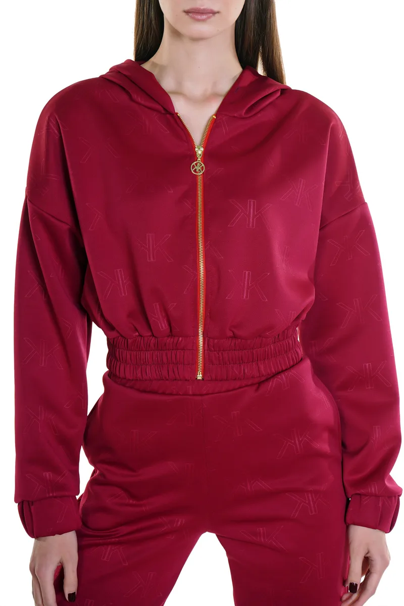 Ζακέτα Kendal + Kylie Embossed Logo Zip Cropped KKW3701604-ORCHID Γυναικείο
