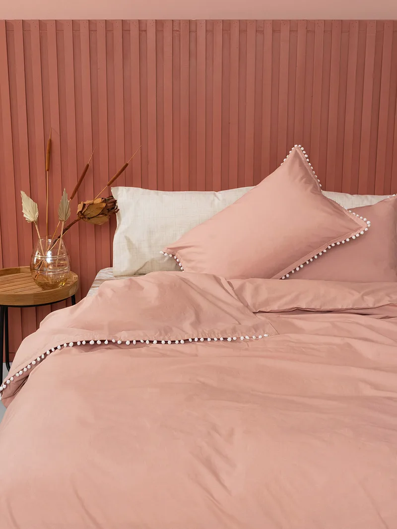 Παπλωματοθηκη Μονή 170x240 PON-PON ROSE - Palamaiki
