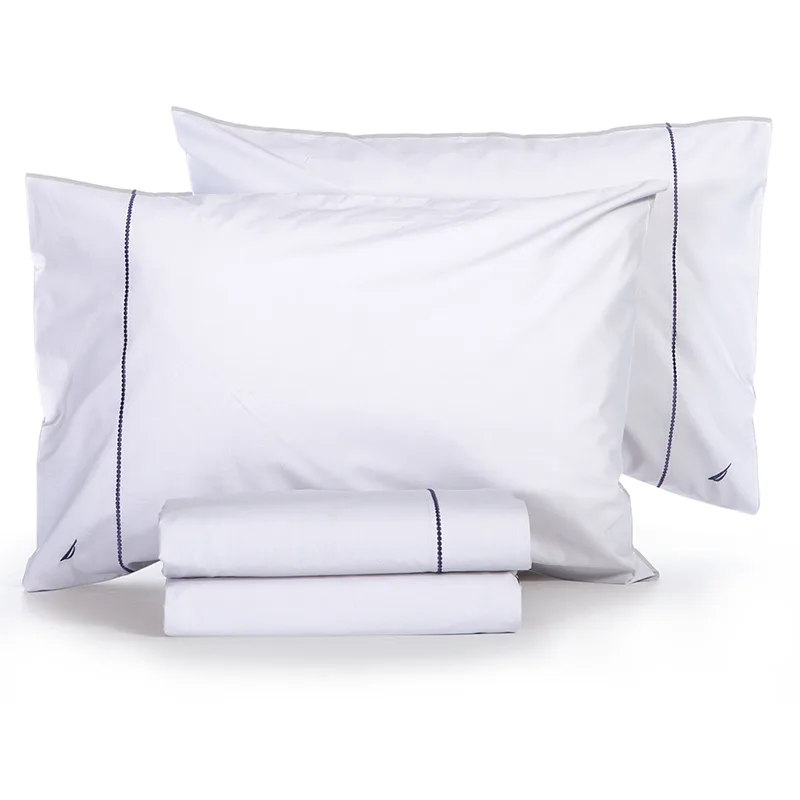 Σεντόνια King Size (Σετ) 280X270 Nef Nef Nau Wave Solid White Χωρίς Λάστιχο (280x270)