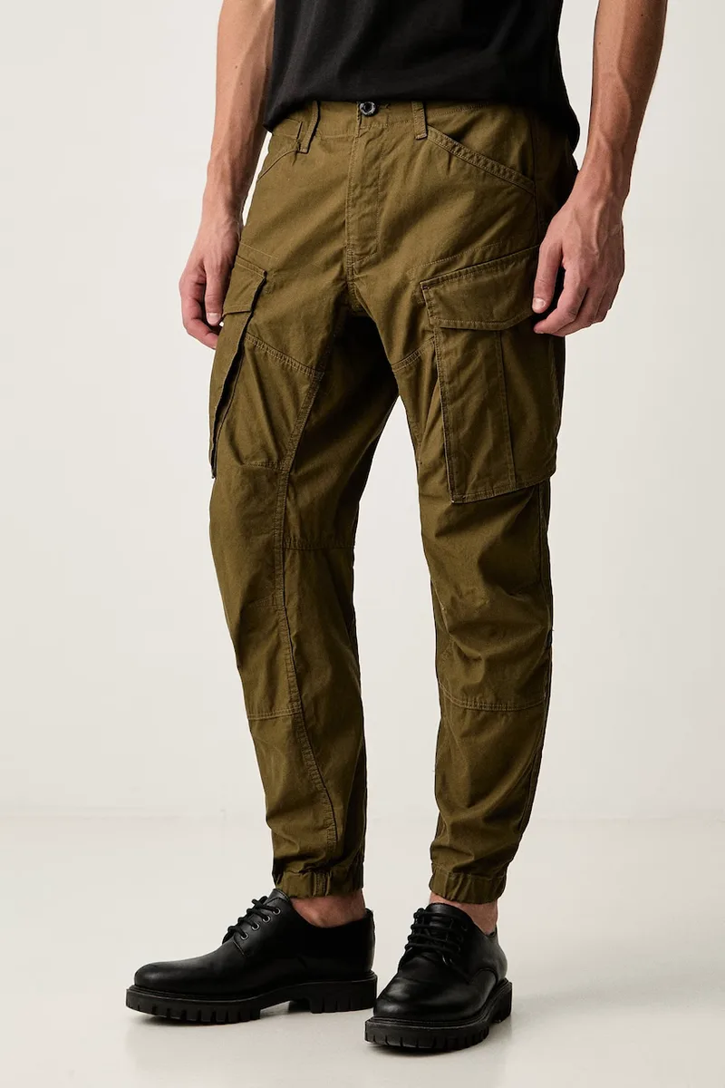 G-Star παντελόνι ανδρικό βαμβακερό Cargo 3d regular tapered cuffed