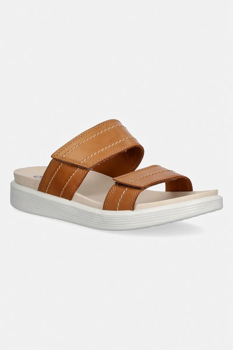 Ecco Δερμάτινες παντόφλες Ecco Soft Sandal W