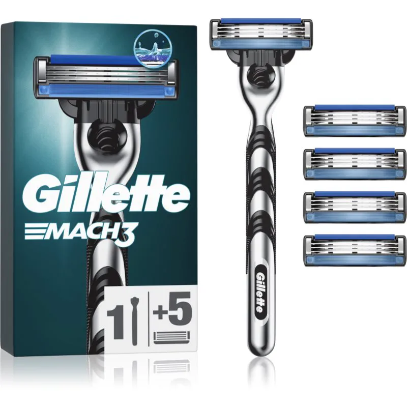 Gillette Mach3 ξυριστική μηχανή + ανταλλακτικές λεπίδες 5 τμχ