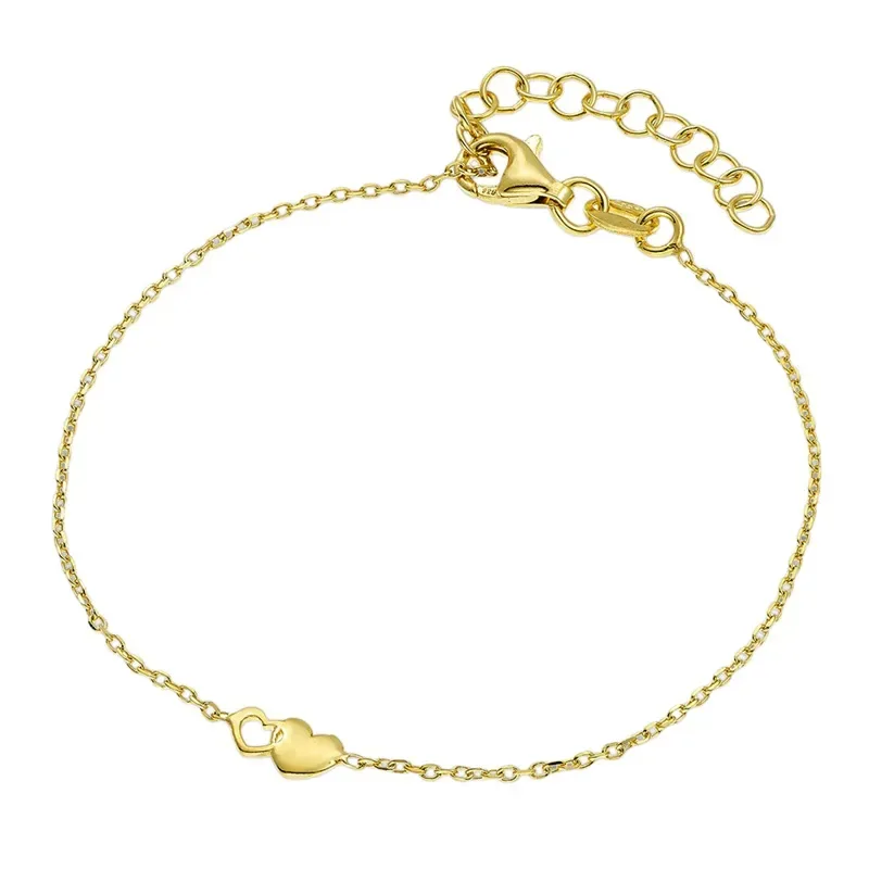 Επίχρυσο βραχιόλι Vogue 925 με καρδιές 1503301 1503301 Ασήμι