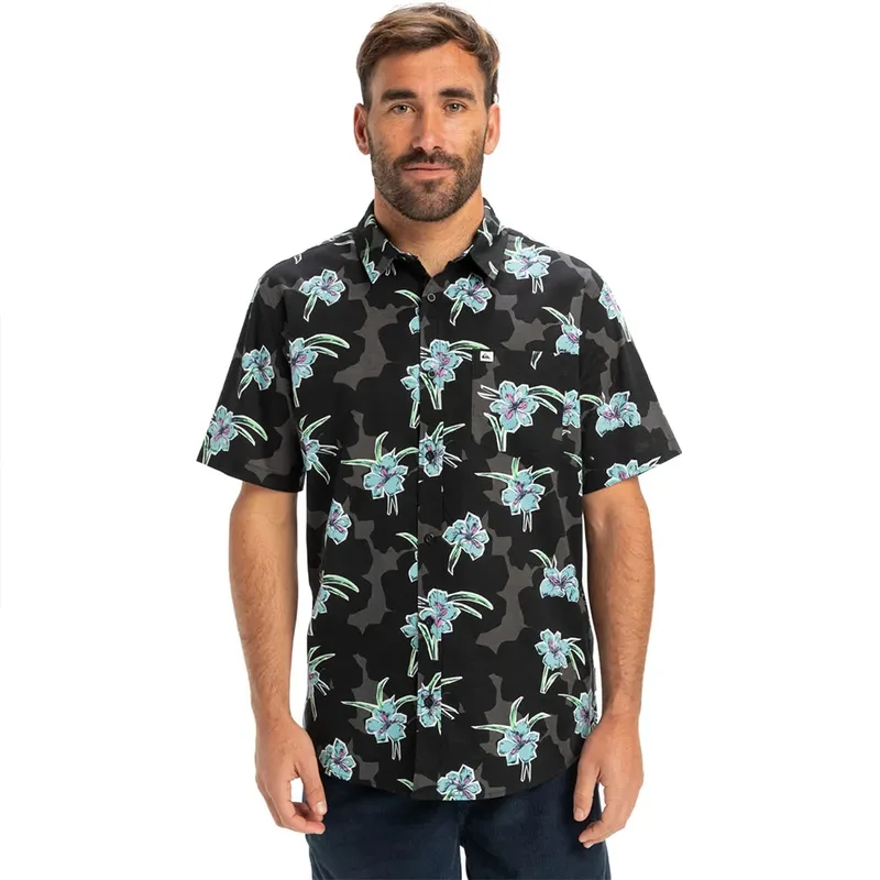 Quiksilver Ανδρικό Κοντομάνικο Πουκάμισο Apero Classic EQYWT04605-KVJ6 Μαύρο