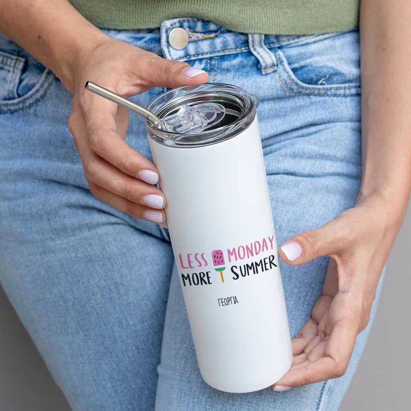 Less Monday More Summer - Μπουκάλι Θερμός 500ml - Μέντα