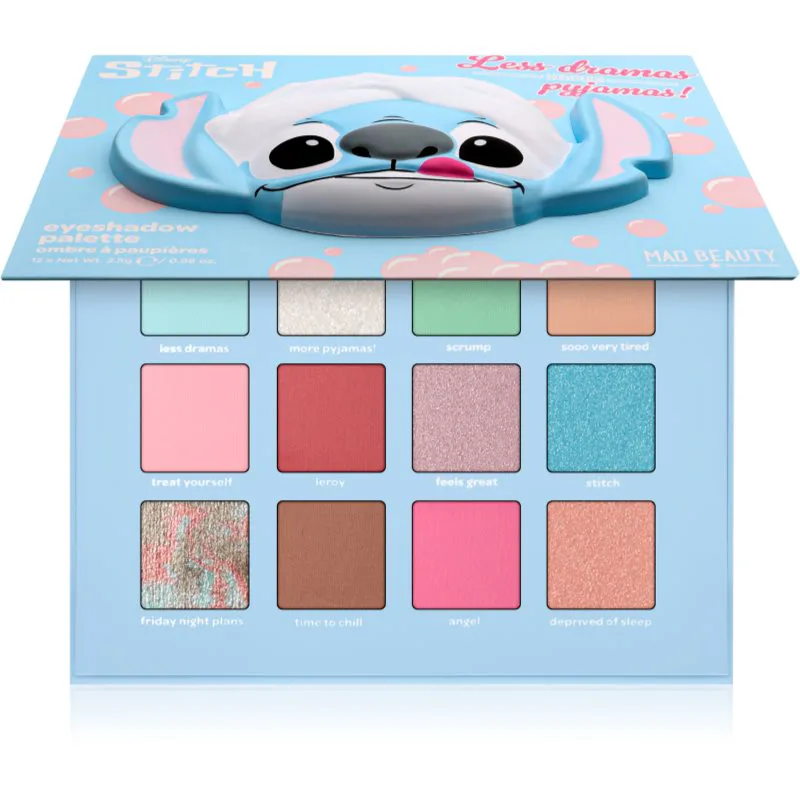 Mad Beauty Disney Stitch Pamper Παλέτα σκιών για τα μάτια 12x2.5 γρ