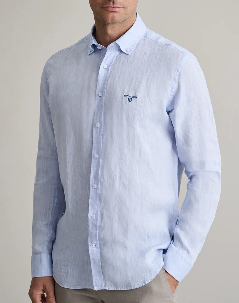NAVY&GREEN ΠΟΥΚΑΜΙΣΟ COMFORT FIT 24NG.BX153/1B.4-LIGHT SKY BLUE A LightBlue