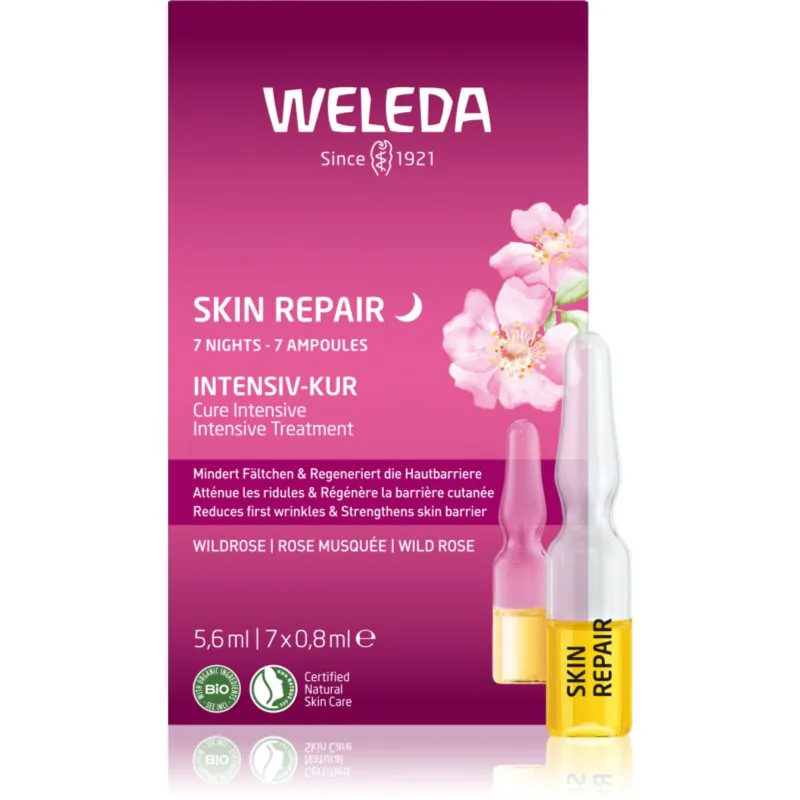 Weleda Wild rose εντατική θεραπεία για τις πρώτες ρυτίδες 7x0,8 ml