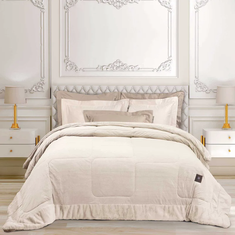 Κουβερτοπάπλωμα King Size με Γούνα Sherpa Greenwich Polo Club 3965 Ivory 240x250