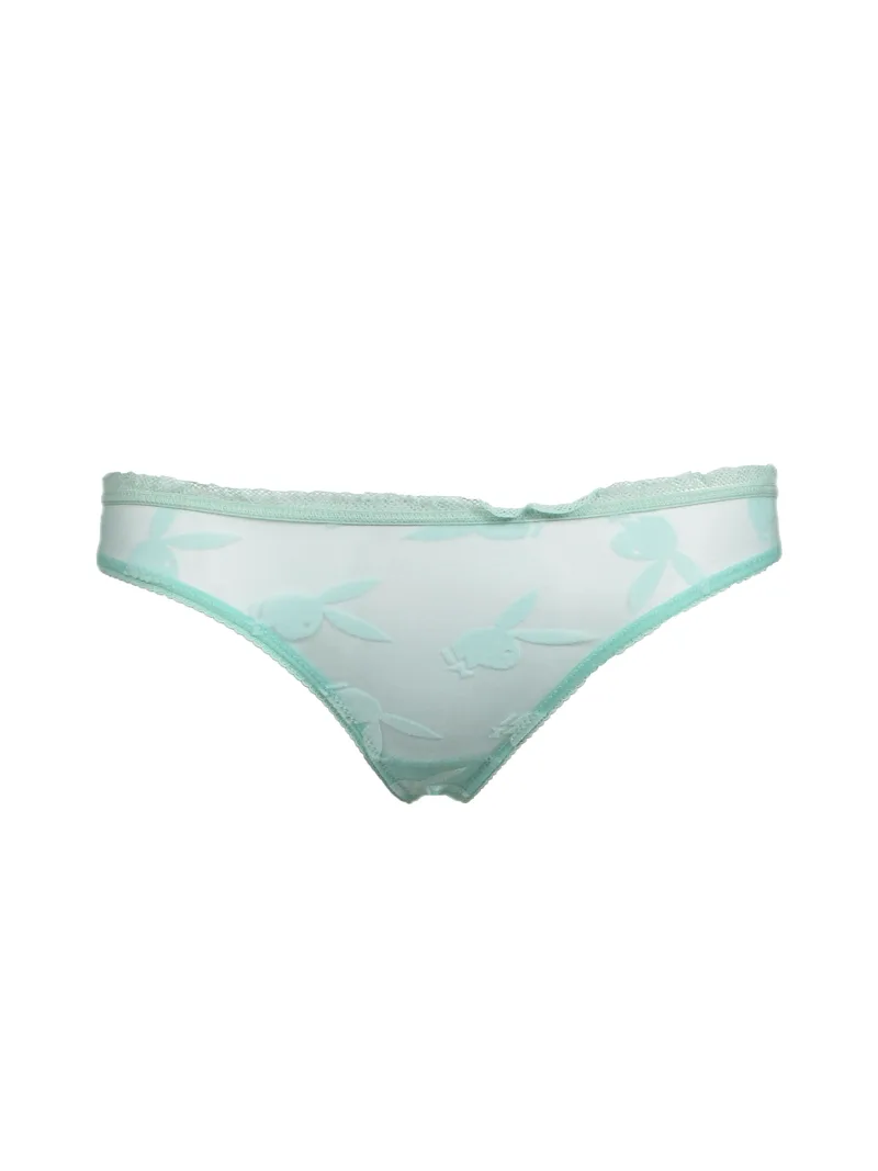 Σλιπ Playboy Logo Print P471B-L.GREEN Γυναικείο