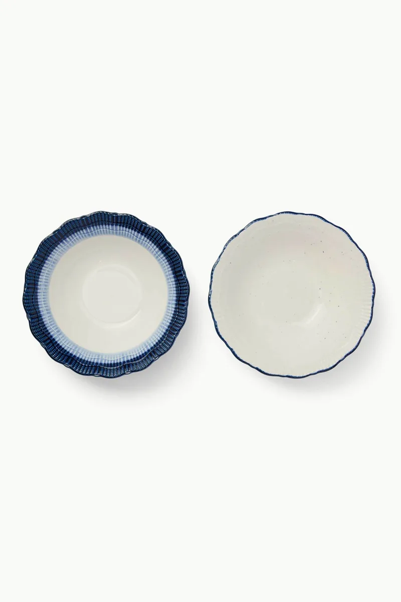 Coincasa πορσελάνινο πιάτο σούπας 28 cm - 006813751 Λευκό - Μπλε