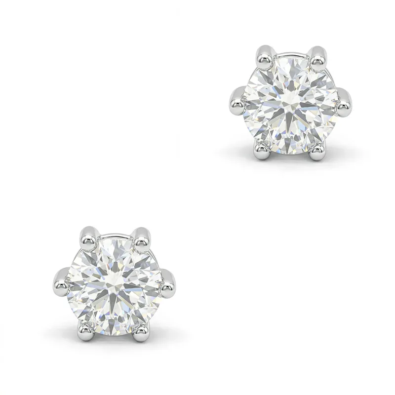 Σκουλαρίκια με Moissanite Diamonds από Ασήμι SK4055