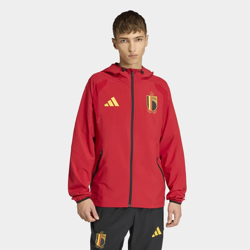 adidas Εθνική Βελγίου Tiro Tech Full Zip Ανδρικό Αντιανεμικό Μπουφάν (9000263711_65881)