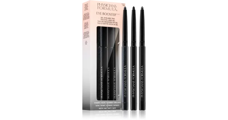 Physicians Formula Booster eye makeup palette black color glitter eye pencil + eye pencil + matte eye pencil