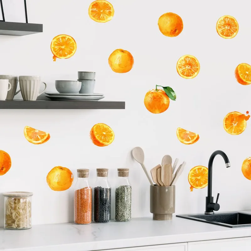 Αυτοκόλλητο τοίχου WATERCOLOR ORANGES