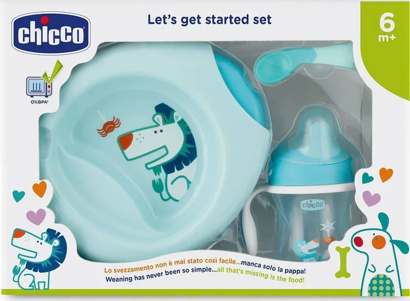 ΣΕΤ ΦΑΓΗΤΟΥ CHICCO LET'S GET STARTED 6Μ+ ΜΠΛΕ