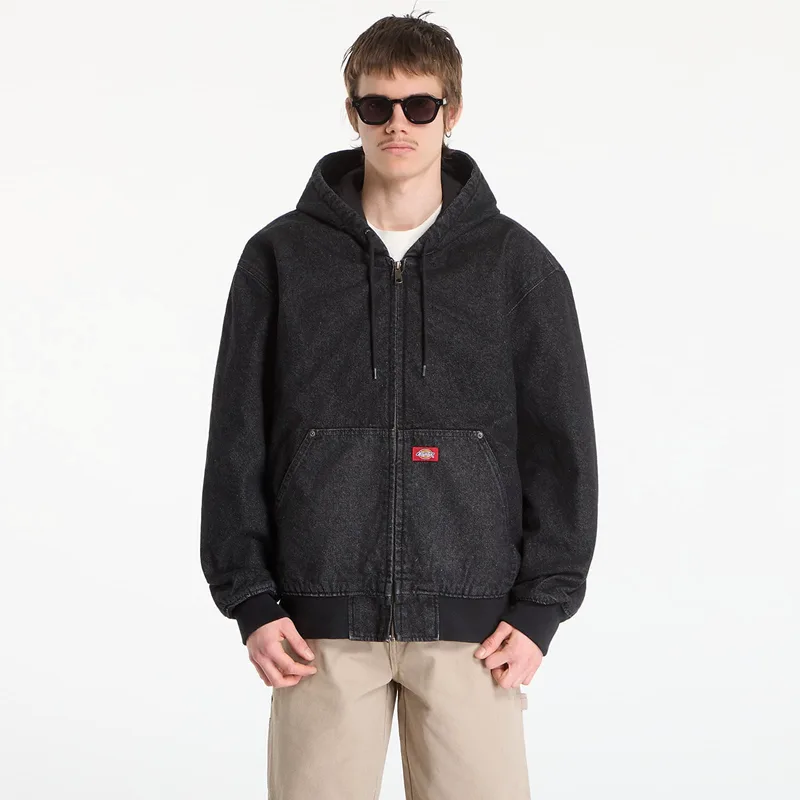 Bomber Dickies Lined Denim Hooded Bomber Black Wsh Faded XL