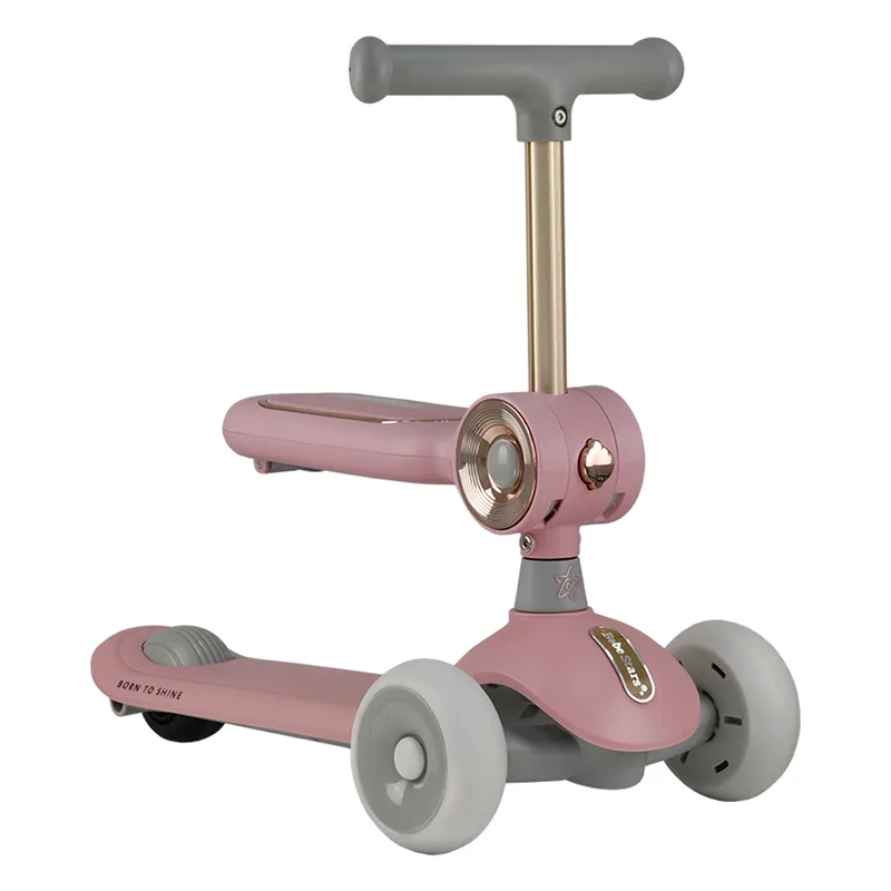 Παιδικό Πατίνι Τρίτροχο (12+ Μηνών) Bebe Stars Xride 2 In 1 Ροζ 671-185
