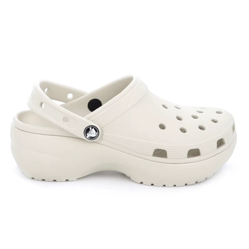 Γυναικείο Σαμπό Crocs Classic Platform Clog W Ανατομικό Χρώματος Μπεζ 206750-2Y2