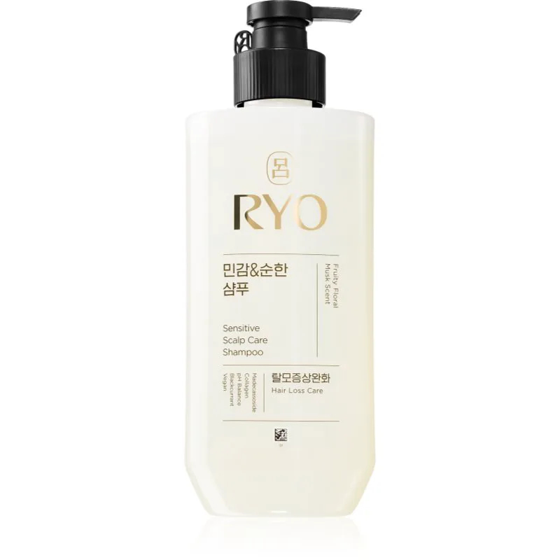 RYO Sensitive Scalp Care Shampoo καταπραϋντικό σαμπουάν για ευαίσθητο δέρμα της κεφαλής 480 ml