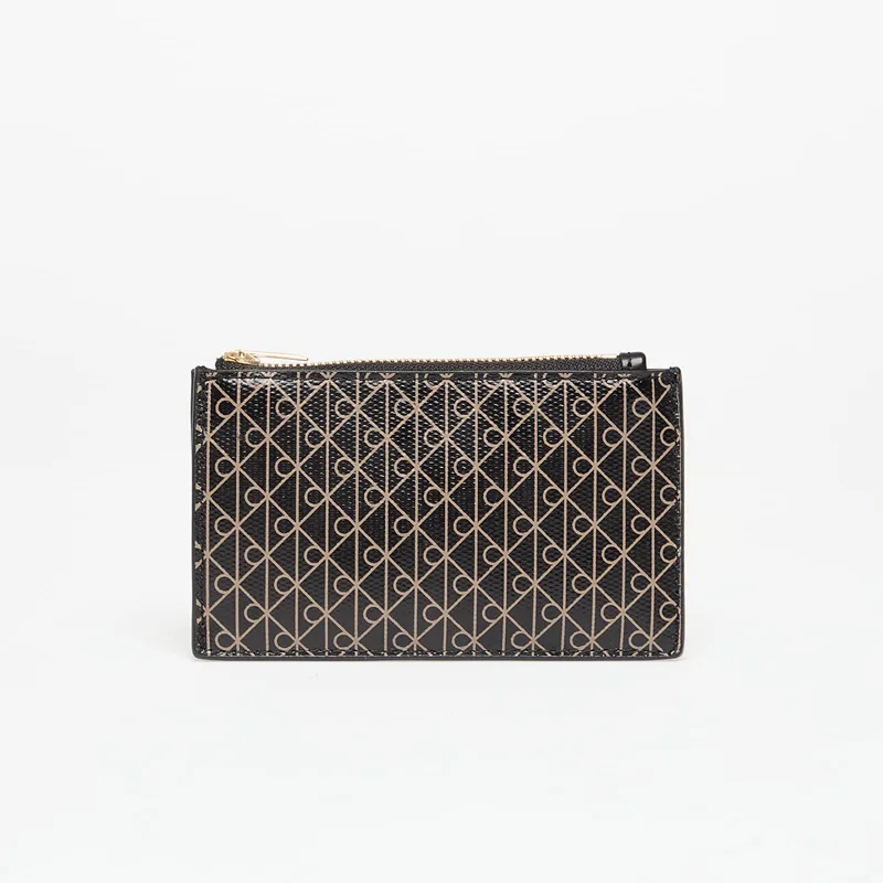 Πορτοφόλι Calvin Klein Emblem Aop Top Zip Cardholder Black Universal