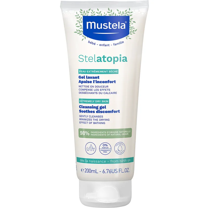 Mustela Stelatopia Cleansing Gel Βρεφικό Αφροντούς για Σώμα & Μαλλιά με Καταπραϋντικές Ιδιότητες για την Ξηρή με Τάση Ατοπίας Επιδερμίδα 200ml