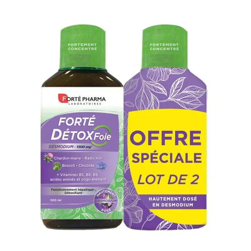 Forté Pharma Forté Detox Liver Detox Naturale enriched with Desmodium 2x500ml