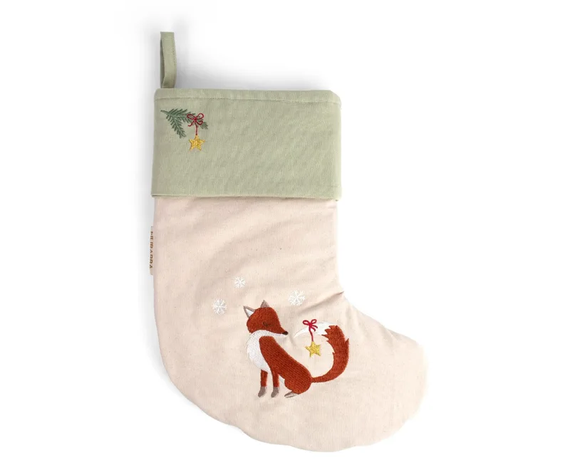 Filibabba Embroidered Stocking - Wonderful Winter - Fox