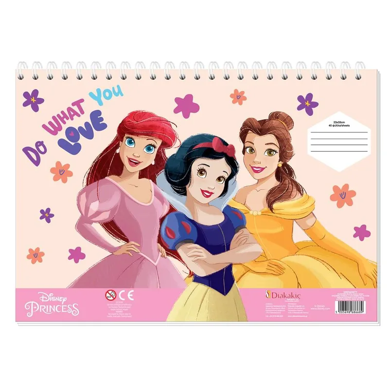 ΜΠΛΟΚ ΖΩΓΡΑΦ PRINCESS 23X33 40ΦΥΛ ΑΥΤΟΚ-ΣΤΕΝΣΙΛ- 2ΣΕΛ