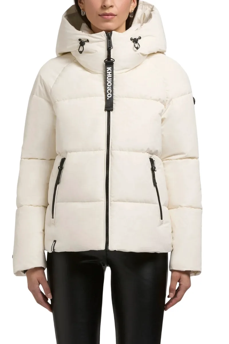 KHUJO ONO Γυναικείο Μπουφάν Χειμερινό - Λευκό-1099JK253-WHITE