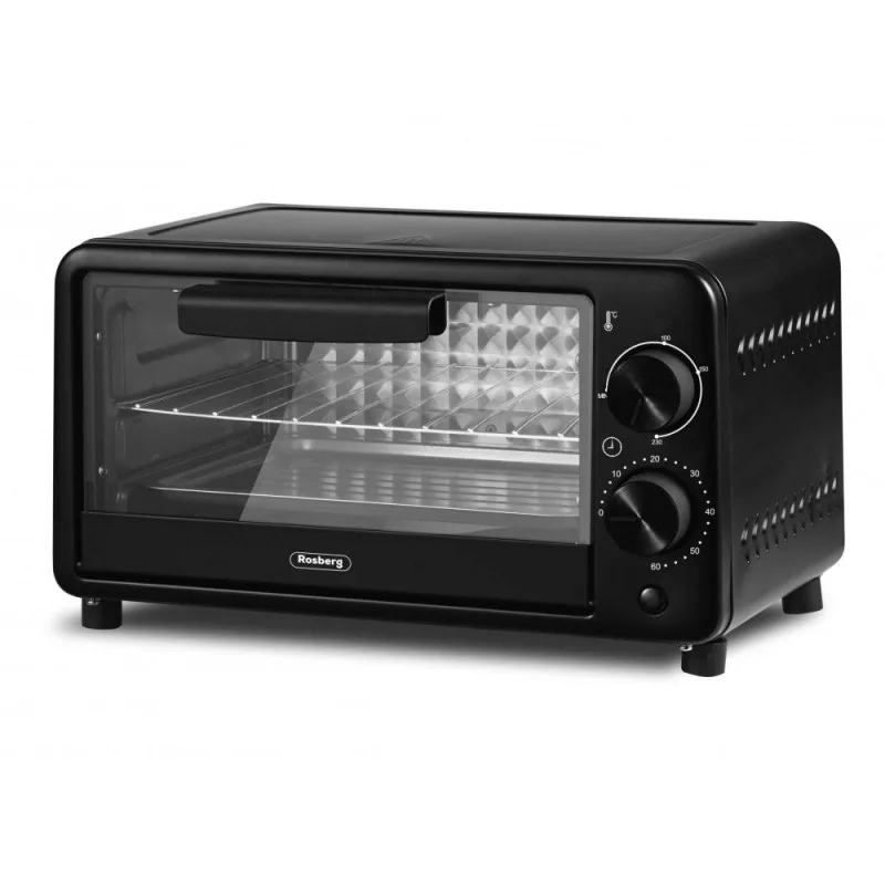 Φουρνάκι Rosberg R51441C, 800W, 9 λίτρα, 100-230C, Αξεσουάρ, Μαύρο