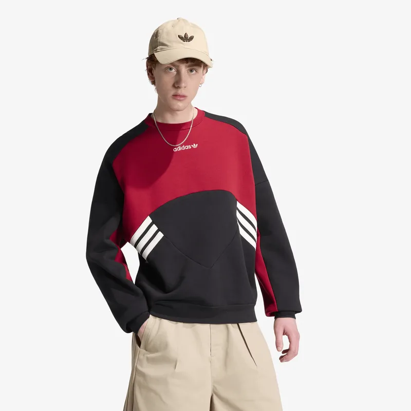 Φούτερ adidas Cutline Crewneck Sweatshirt Black/ Team Victory Red L