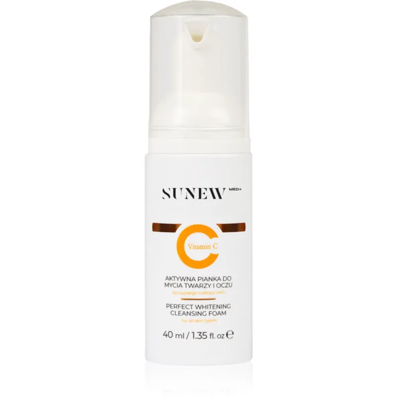 SUNEWMED+ Active Foaming Cleanser Face and Eye Makeup Removal καθαριστικός αφρός και ντεμακιγιάζ με βιταμίνη C 40 ml